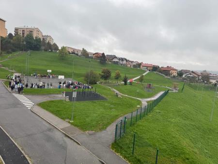 Vaja evakuacije na Osnovni šoli Pivka