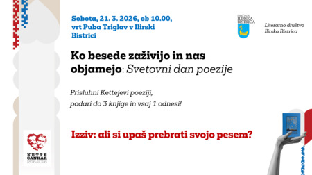 Vabilo na svetovni dan poezije v Ilirski Bistrici