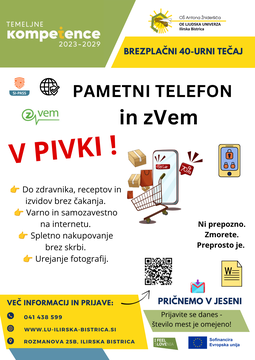 tečaj pametni telefon in aplikacije
